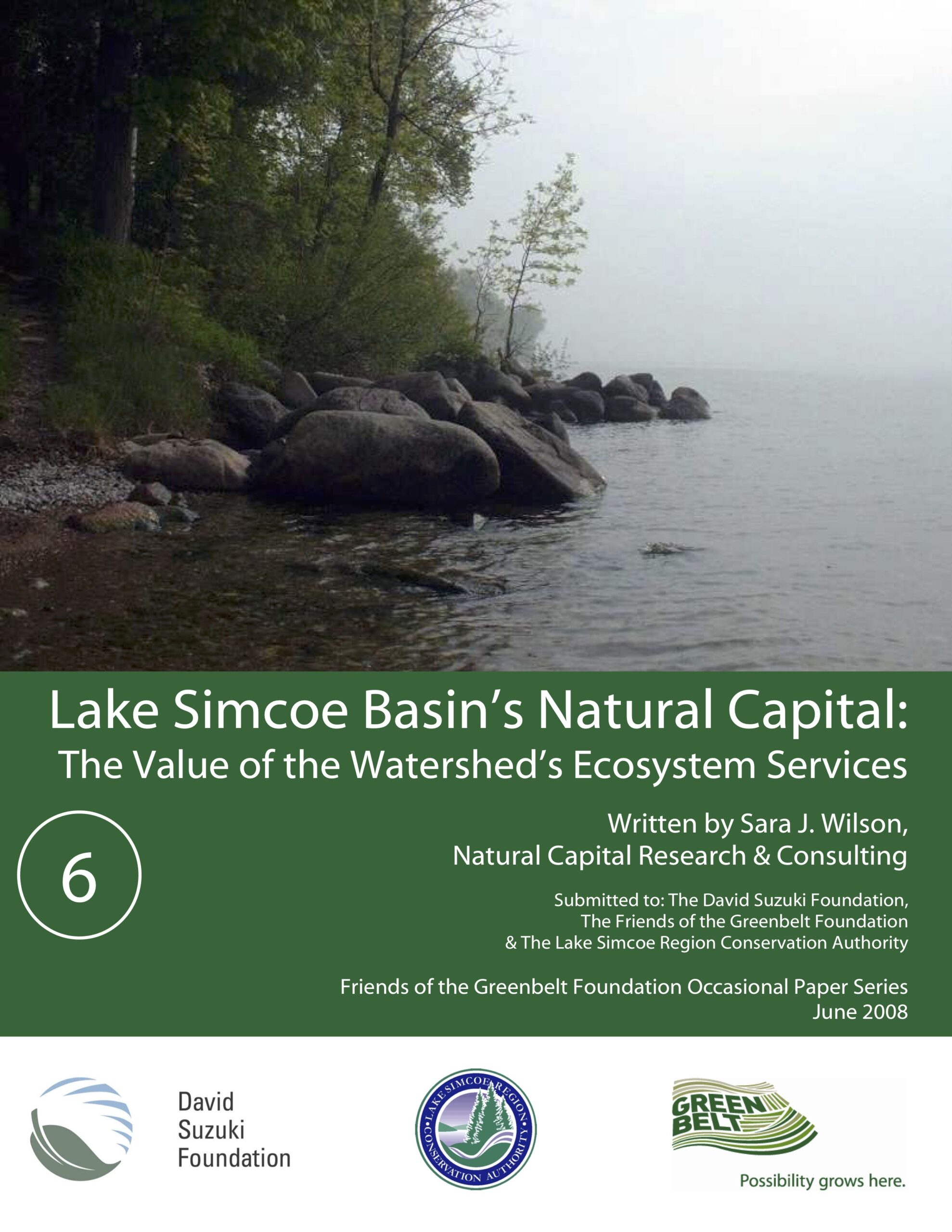 Lake Simcoe Basin's Natural Capital: The Value Of The Watershed's ...