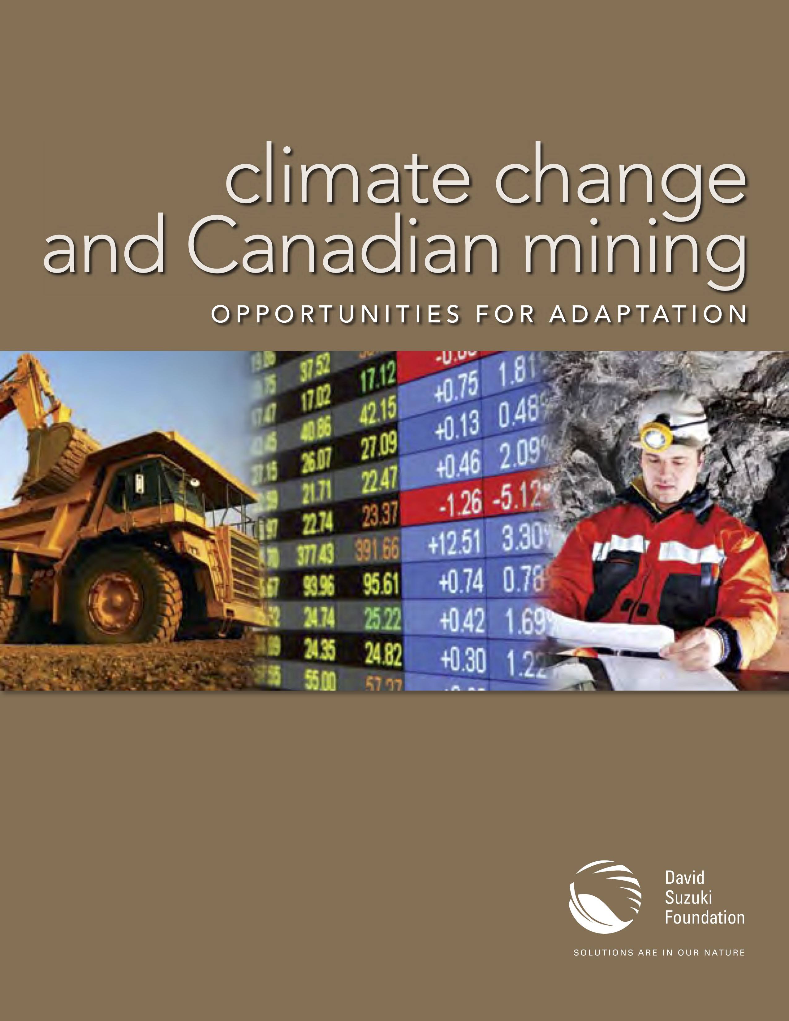 Climate Change and Canadian Mining: Opportunities for Adaptation