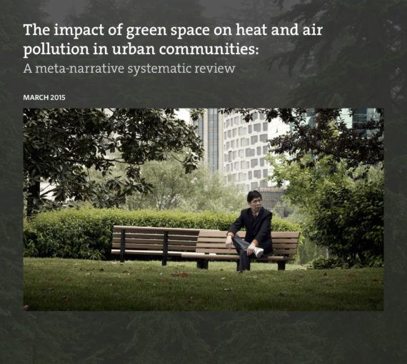 The Impact of Green Space on Heat and Air Pollution in Urban Communities: A Meta-Narrative Systematic Review