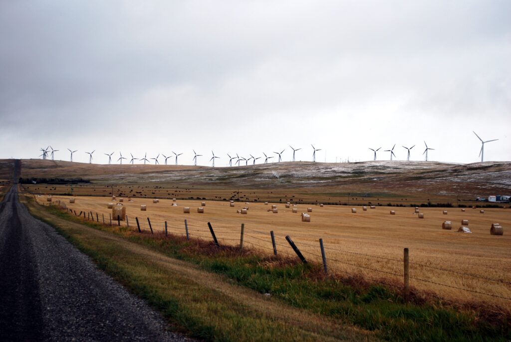 Wind turbines, Alberta