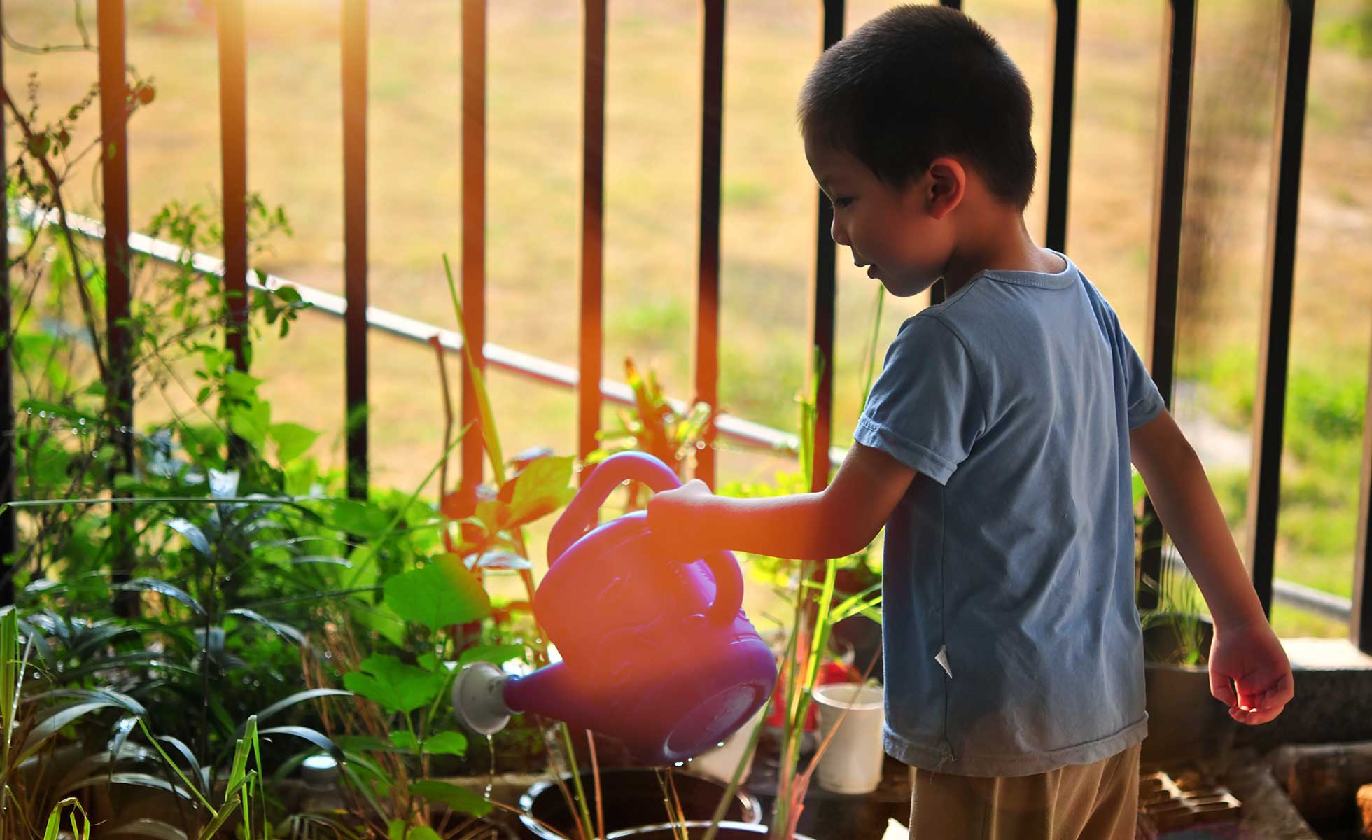 Child gardening