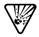 Household hazardous waste symbol: reactive/explosive.