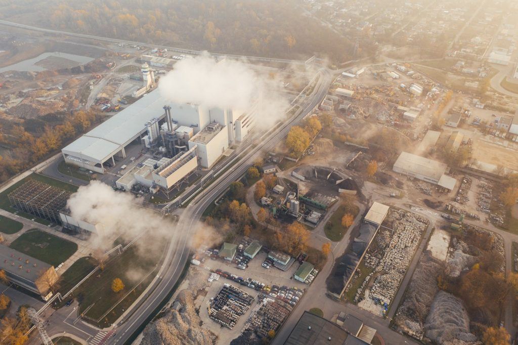 Pollution caused by industrial buildings