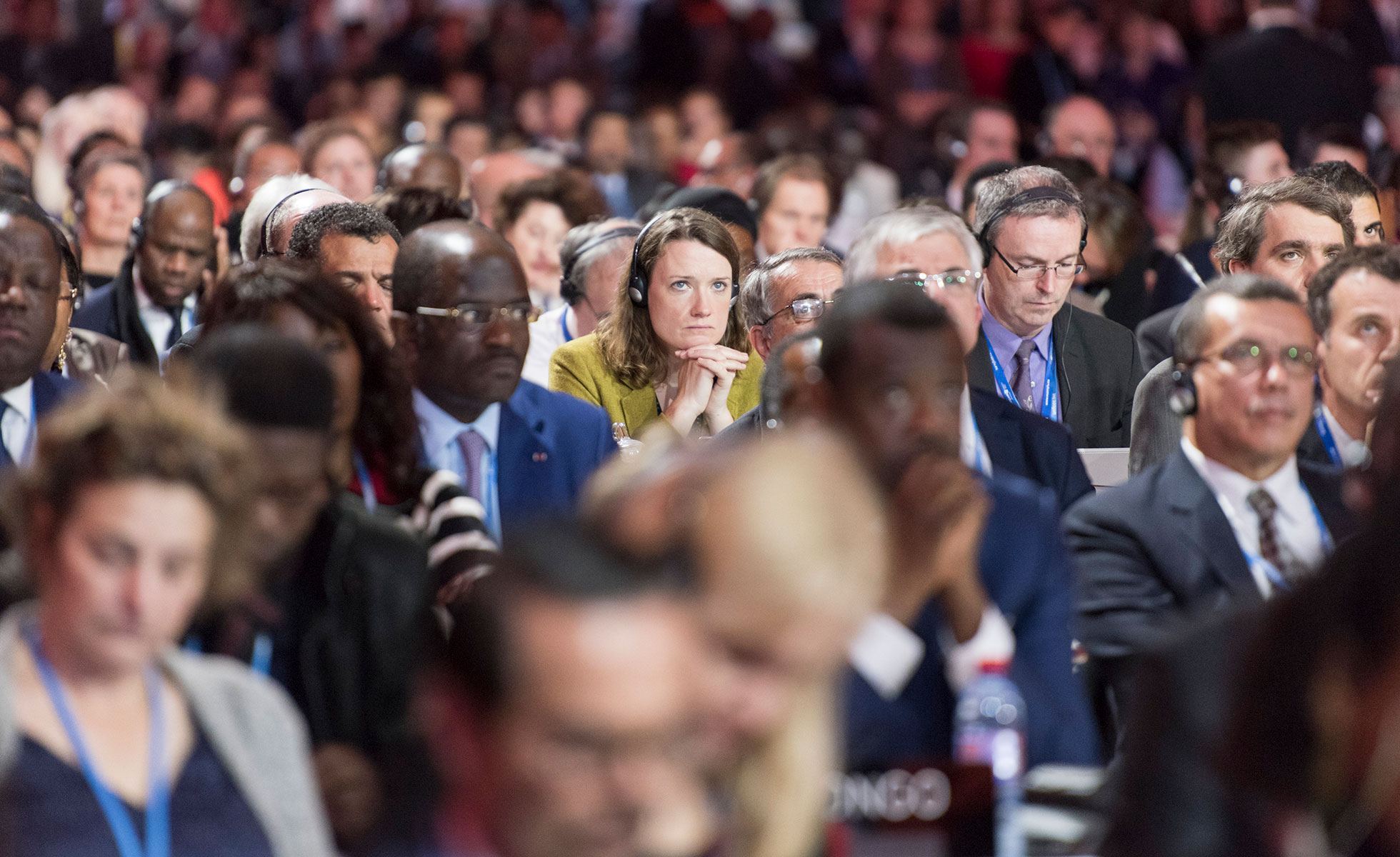Participants at the UN Climate Change Conference in Paris (COP21).