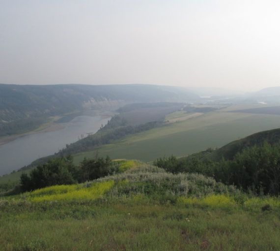 A view of the Peace River Valley.