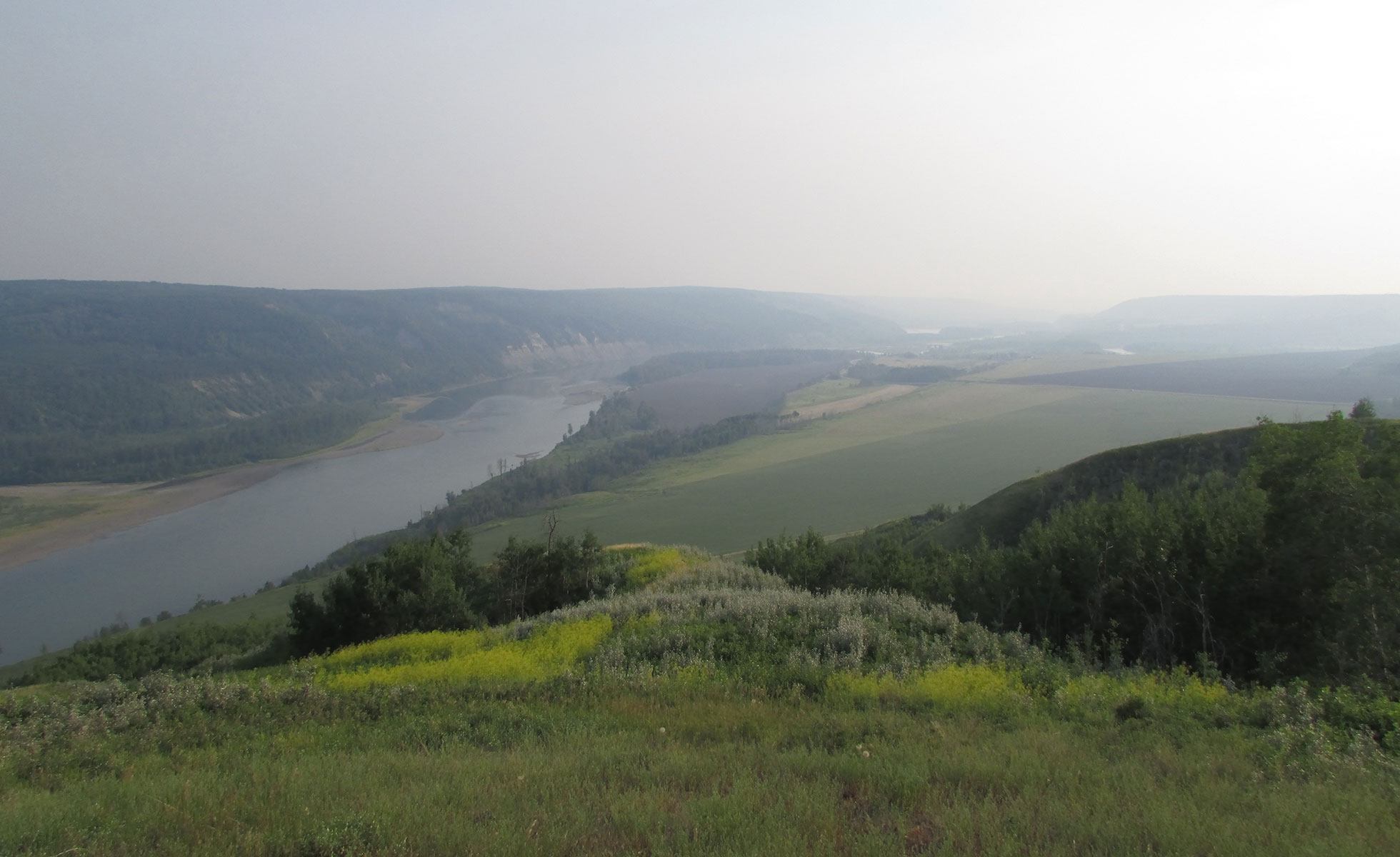 A view of the Peace River Valley.