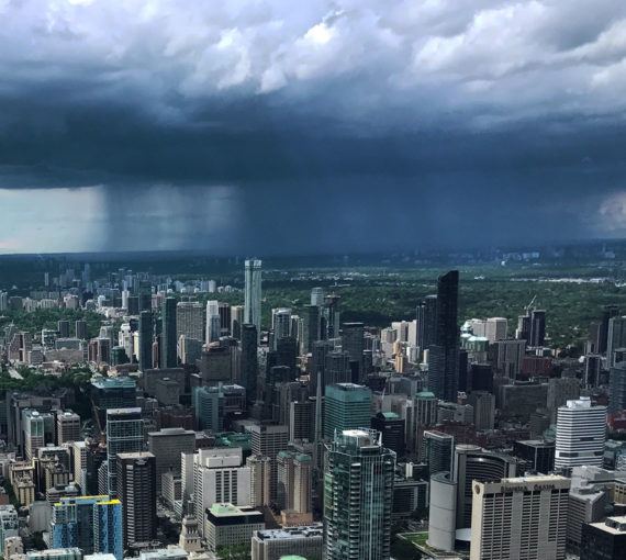 Downtown Toronto storm