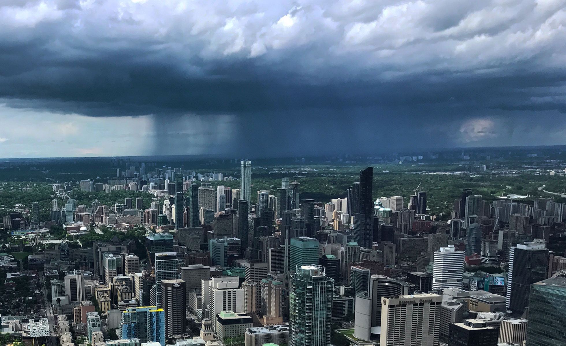Downtown Toronto storm