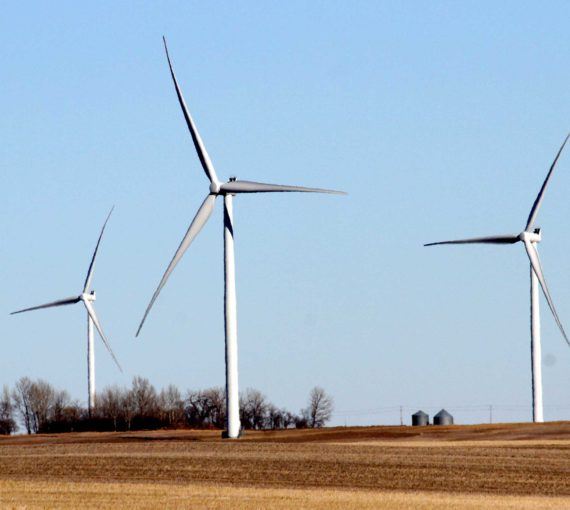 Wind turbines in Saskatchewan