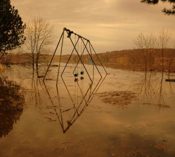 Flooded playground