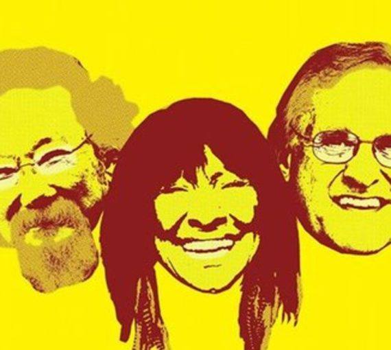 Image of David Suzuki, Buffy St. Marie and Stephen Lewis