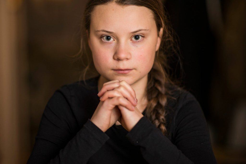 Headshot of climate activist, Greta Thunberg