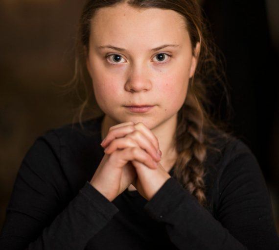 Headshot of climate activist, Greta Thunberg