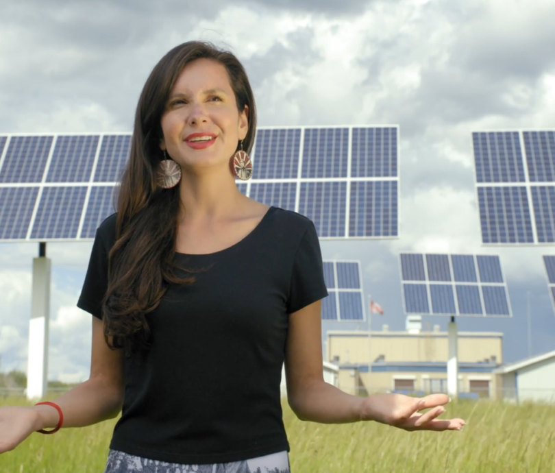 Melina-PTTP-solar-panel Power to the People Melina Laboucan-Massimo
