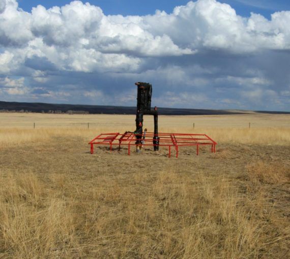Abandoned well on farmland