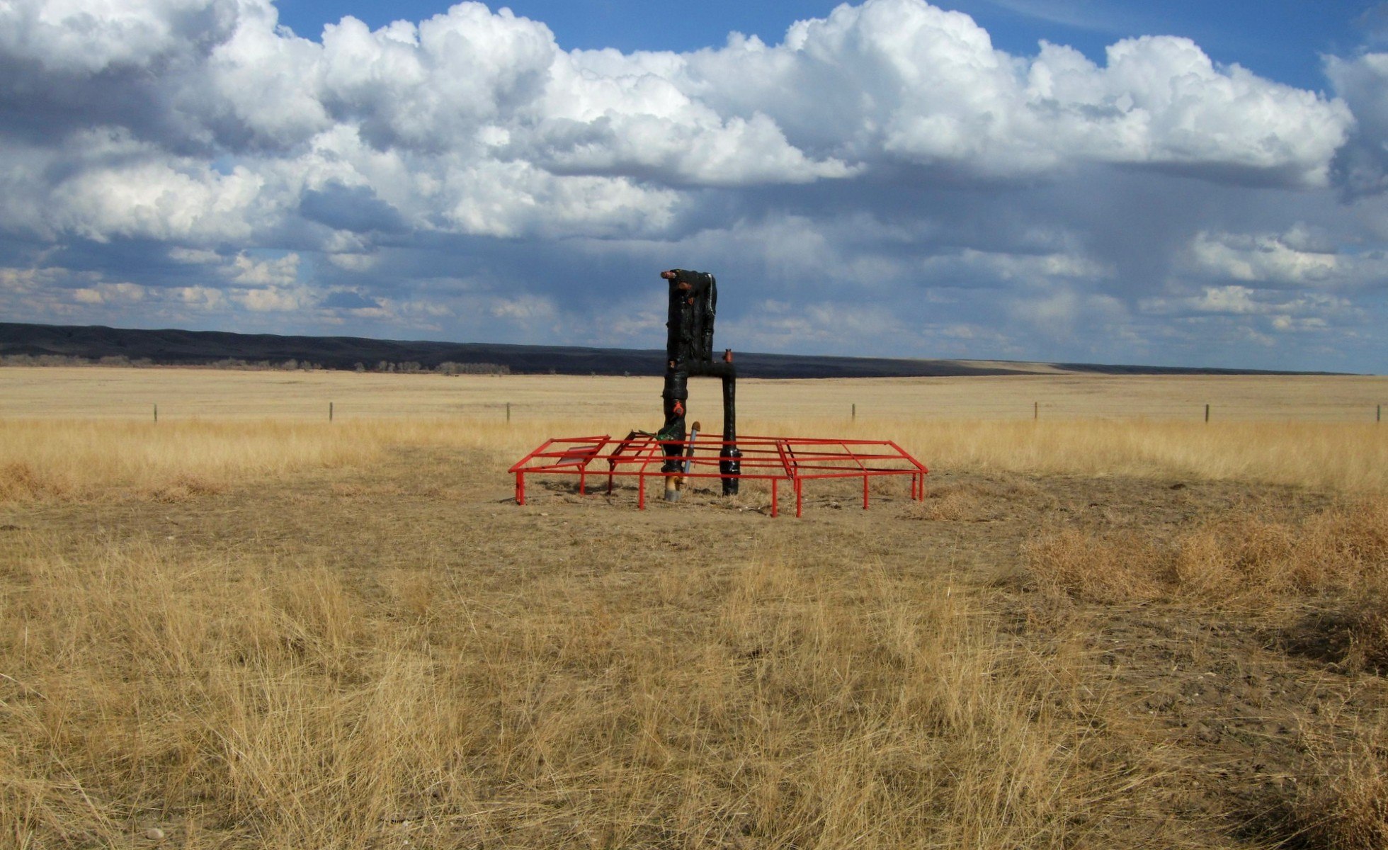 Abandoned well on farmland