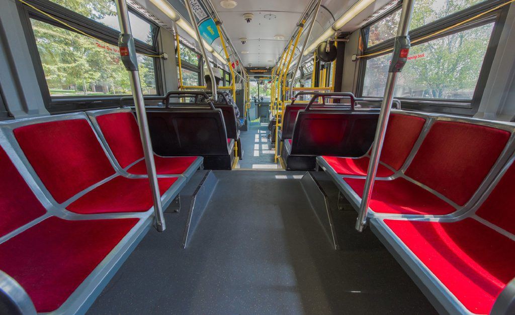 empty seats on public bus