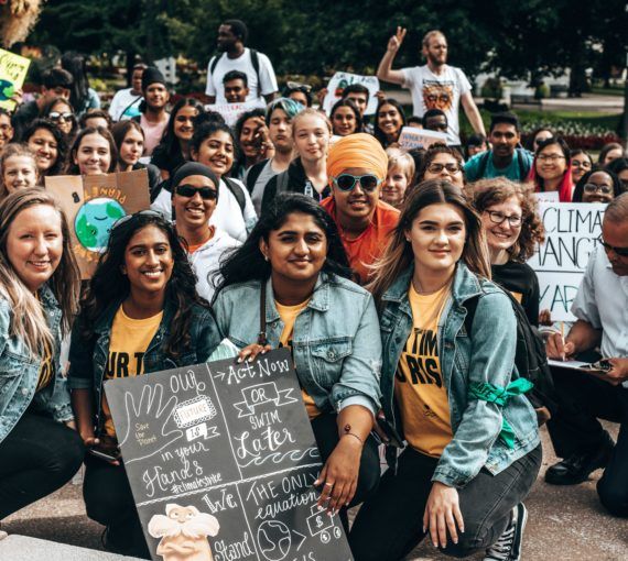 Community Climate Council founders at the fall 2019 climate strike