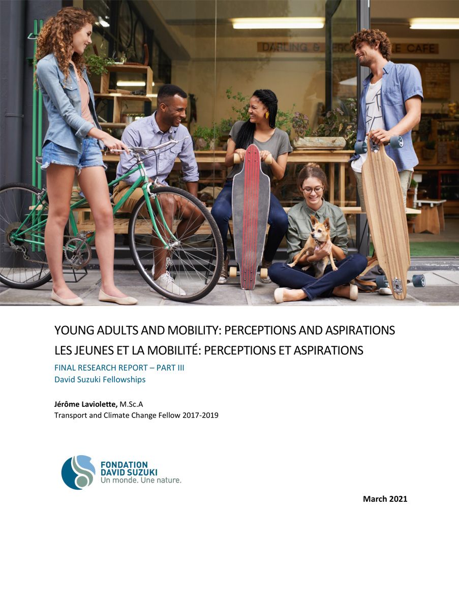 Young adults and mobility perceptions and aspirations David Suzuki