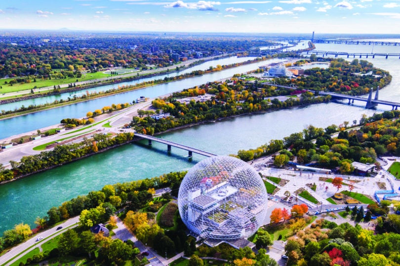 Aerial View of Montreal, Quebec, Canada.