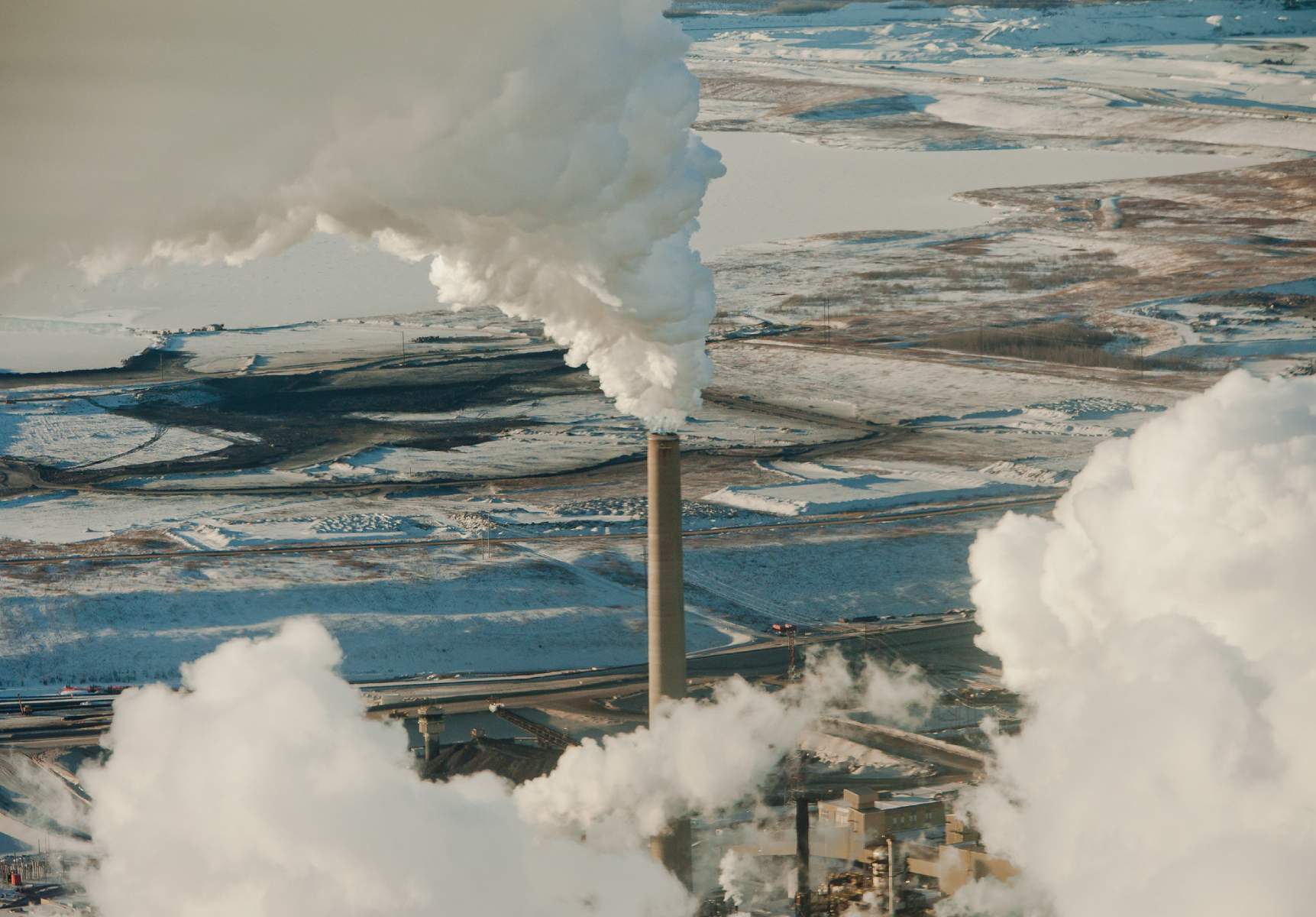 Smoke stack in Fort McMurray Tar Sands