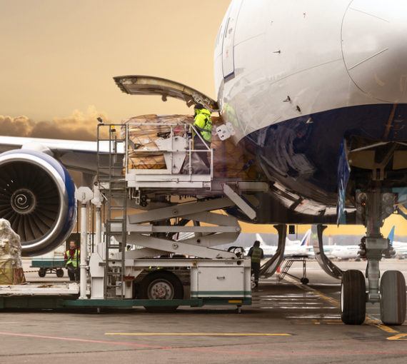 Cargo loading into a plane