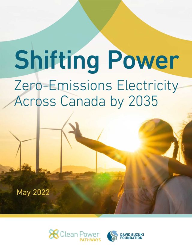 Shifting power zero-emissions electricity across Canada by 2035 report cover page