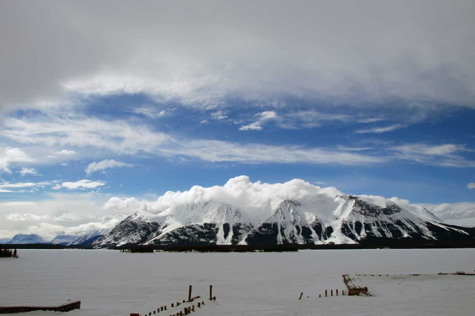 Photograph of Atlin lake in the winter