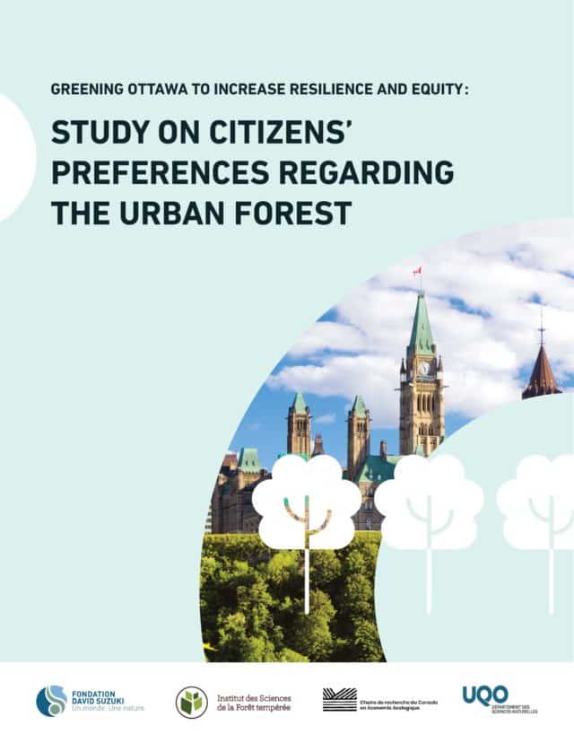 Greening Ottawa to Increase Resilience and Equity: Study on Citizens’ Preferences Regarding the Urban Forest Cover Page