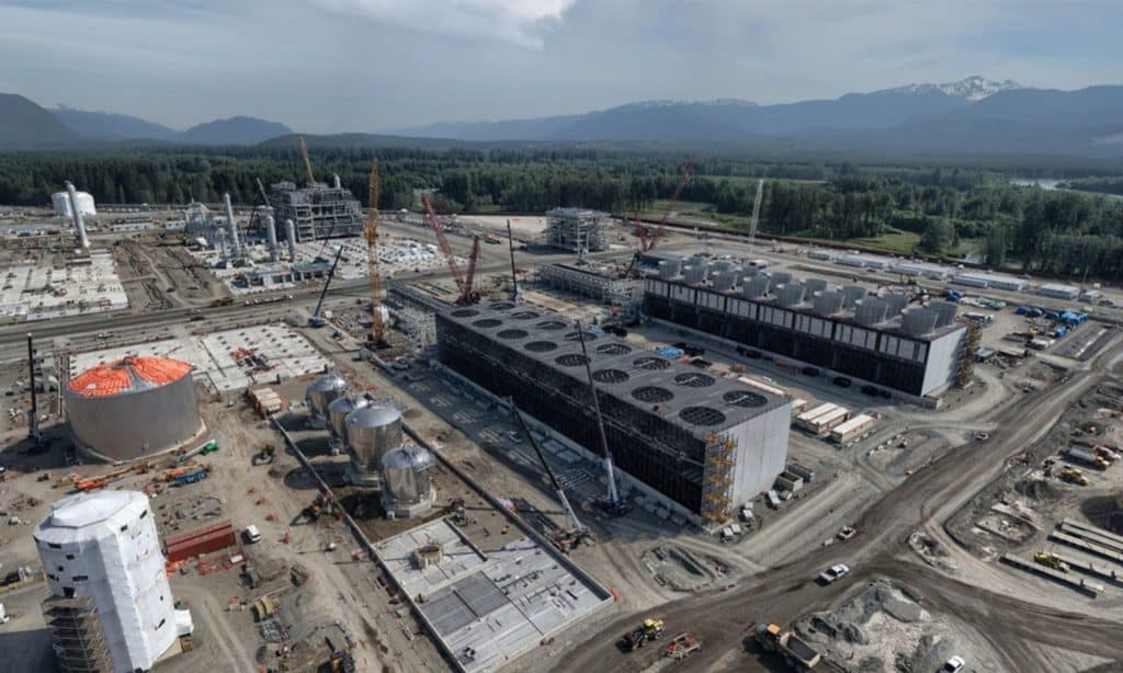 An LNG export facility being built in Kitimat, B.C.