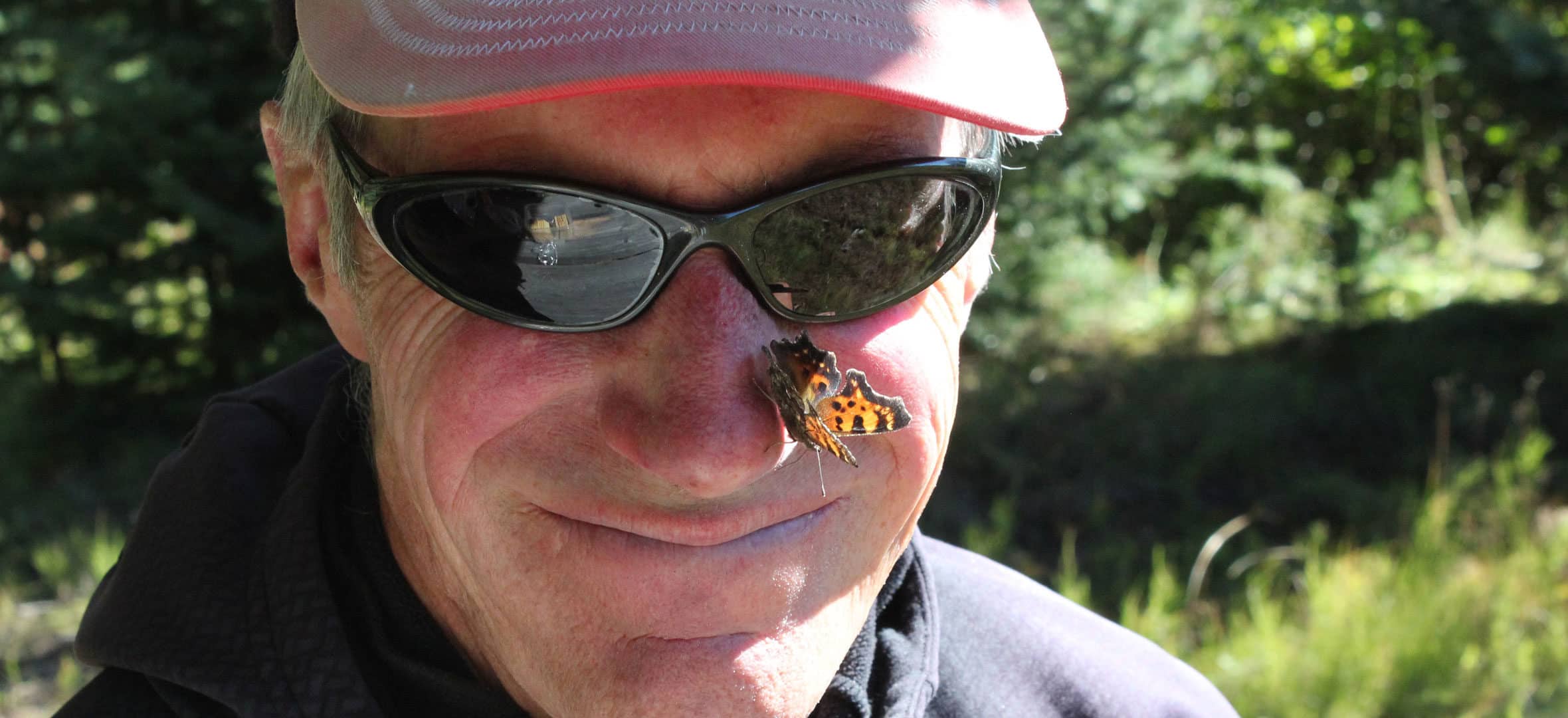 BIMBY Seeker Doug McRae from Houston having fun with playful comma butterfly