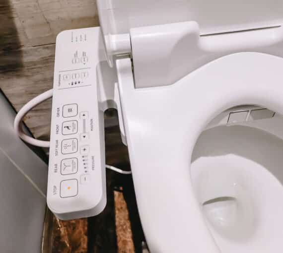 Modern high tech toilet with electronic bidet