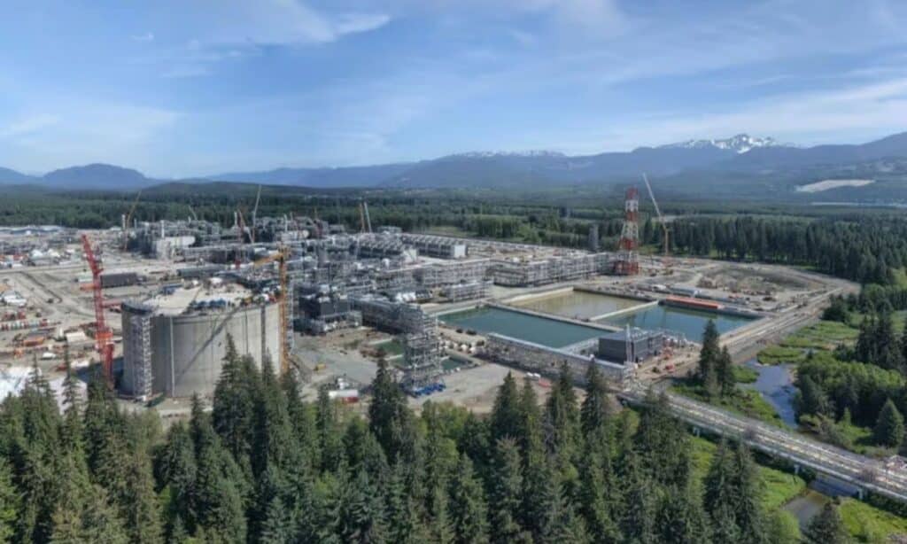 Photo of LNG site construction in June 2023, Kitimat, B.C. Courtesy of LNG Canada.
