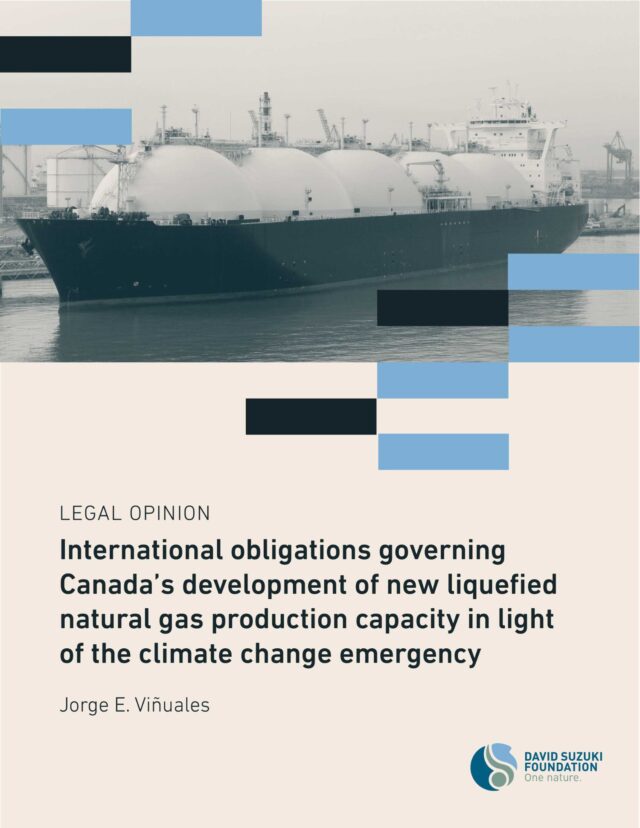 International obligations governing Canadas development of new liquefied natural gas production capacity in light of the climate-change emergency cover page