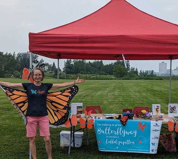 Butterflyway block party booth, Riverview, NB