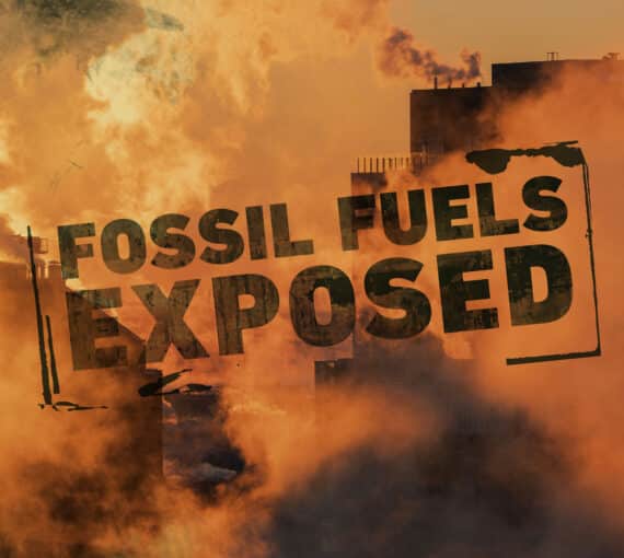 Fossil fuels exposed stamp