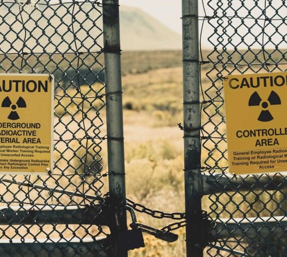 Entrance to a nuclear waste facility